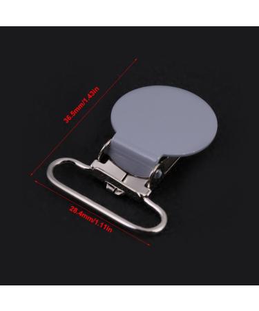 Buy 10 Metal Pacifier Clips - Round Chain Clips for Babies & Toddlers (Gray) - Durable Dummy Nipple Holders International Shipping Available - Buy Online on GoSupps.com