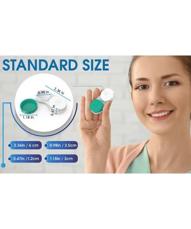 Contact Lens Cases 12 Pack - Bulk Supply for One Year - Green - Protect Your Eyes with Monthly Changes - Buy Online on GoSupps.com