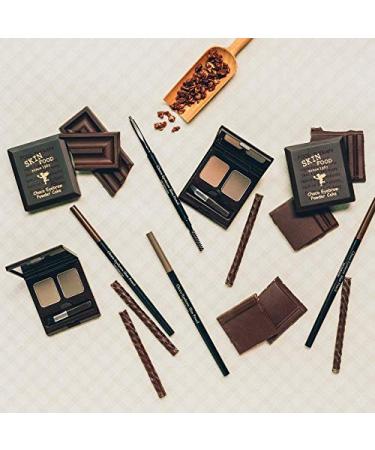 SKINFOOD Choco Eyebrow Powder Cake - Mineral Duo Palette with Real Cacao | Best Gift Ideas for Women & Friends - #1 Grey Khaki Black - Buy Online on GoSupps.com