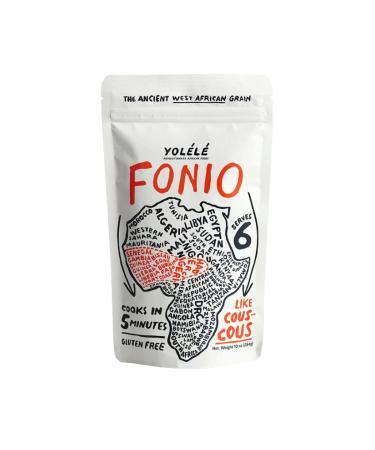 Yolele Fonio African Supergrain Ancient Grains, Precooked Gluten-Free Non GMO Organic Fonio Grain Vegan Protein High Fiber Super Food Keto Paleo-Friendly Rice Alternative 30 oz