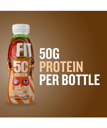 UFIT High Protein Milkshake Salted Caramel 8x500ml - Buy Online on GoSupps.com
