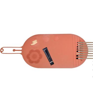 Silicone Makeup Pad Cleaning Tool for Cosmetic Brushes | Brush Clean Pad for Cosmetic Brushes Multifunctional Portable Cosmetic Brush Scrubber Mat Pad brown - Buy Online on GoSupps.com