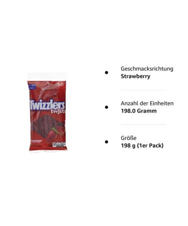 Buy Twizzlers Strawberry 198g - Sweet Treats | International Shipping Available - Buy Online on GoSupps.com