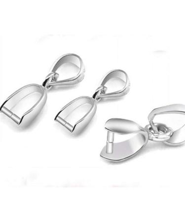 20pcs Adabele 925 Sterling Silver Pendant Pinch Bail 13mm Clip Connector for Jewelry Making - SS73-3 - Buy Online on GoSupps.com