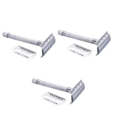 Healifty 3pcs Razor Double Razor With Manual Blade As Pictured X 3pcs mediumx3pcs
