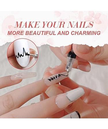 Syfinee NailArt Malstift - Quick-Drying Acrylic Graffiti Pen for DIY Nail Art | 1mm Lace Nail Tool for Acrylic Natural & Gel Nails - Buy Online on GoSupps.com