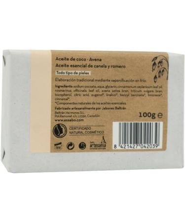  HOSTENATURA ESSABO Natural Oat Soap - 100 g - All Skin Types - Natural Cosmetics HOSTENATURA - Buy Online on GoSupps.com