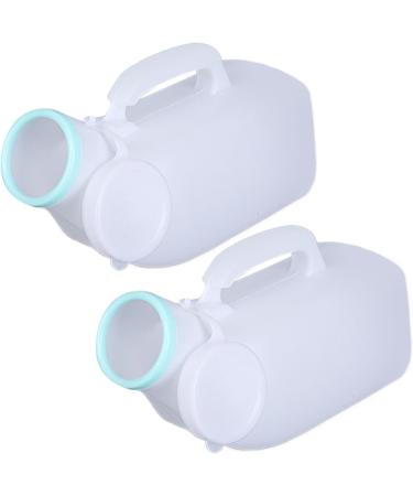 2Pcs Urinal for Men 1200ML Portable Urinal Spill Proof Pee Bottles with Lid & Handle Thick Plastic Male Urinal Large Opening Mens Urinals with Wraped Edge for Travel Hospital White Portable - Buy Online on GoSupps.com