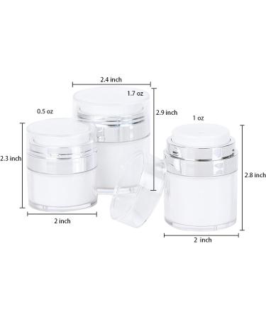 Qeuly 1 oz Cream Jar Vacuum Bottle - Leak Proof Travel Container for Lotions and Creams - Airless Pump - Refillable Acrylic Cosmetic Jar - Buy Online on GoSupps.com