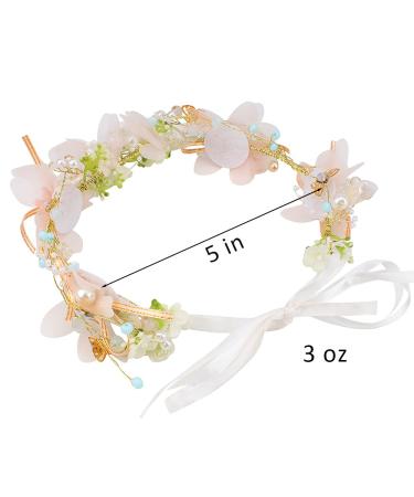 AOPRIE Butterfly Flower Headband for Women - Wedding Floral Crown Garland - Buy Online on GoSupps.com