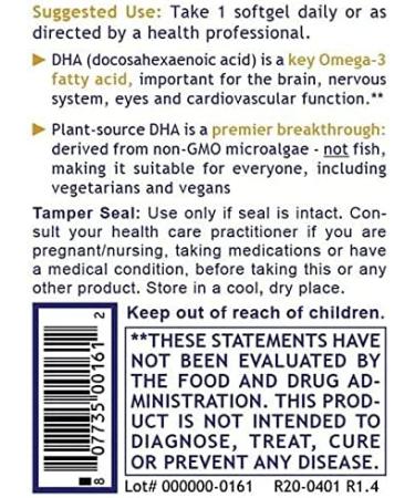 Premier Research Labs DHA Supplement - 60 Capsules - Buy Online on GoSupps.com