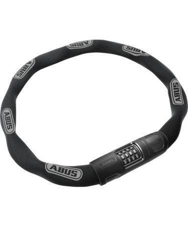 Abus chain lock 8808c - stable numerical lock made of specially hardened steel - easy -to -read numbers with the top - Abus security level 9 black 85 cm single