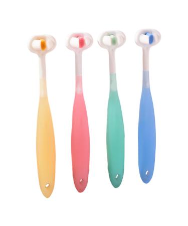 3-page toothbrush three bristles for children with special needs soft bristle soft toothbrush for children three-sided toothbrush for children other