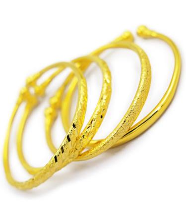 Zerodeko 2 Pcs Cuff Bangle Friend Bracelet Gifts Open Bangle Gold Women Bracelet Open Bracelets Golden Bangle Bracelet Open Gold Cuff Kids Bracelet Golden Bracelet Miss Personality Jewelry 5.8X0.6CMx2pcs As Shownx2pcs - Buy Online on GoSupps.com