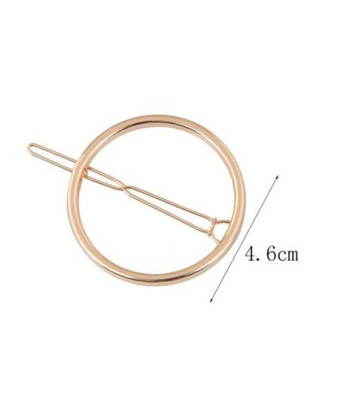 Buy Minkissy Geometric Hair Clips - 2-Piece Alloy Ponytail Holders & Head Jewelry for Women - Golden & Silver - Buy Online on GoSupps.com