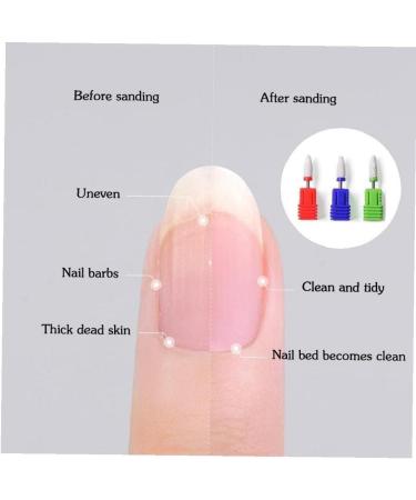 3 Pieces Ceramic Cone Nail Drill Bits - 6mm Multifunctional for Left & Right Hand - Quickly Remove Acrylic & Gel Nails | International Shipping - Buy Online on GoSupps.com