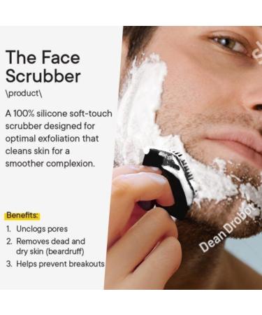 VWMYQ Silicone Face Scrubber for Men - Gentle Exfoliator Pad & Massager | Black Facial Cleansing Brush for Dead Skin Removal - Buy Online on GoSupps.com