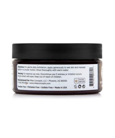 Organic Hemp Seed Sugar Scrub - Wild Vanilla Ginger Exfoliator | Hydrating Face & Body Scrub - 8 oz International Shipping - Buy Online on GoSupps.com