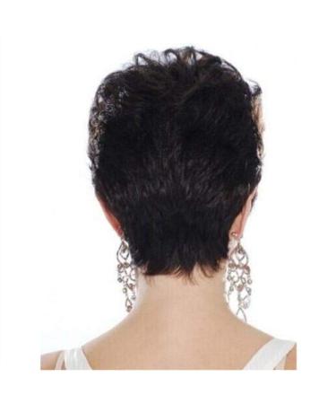 European & American Fashion Ladies Short Curly Hair Brown Micro Roll Full Wig | Natural Light Brown Color - Buy Online on GoSupps.com