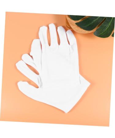 minkissy 2 Pairs White Cotton Gloves Cotton Work Gloves Hand Moisturizer Glove Party Etiquette Gloves Working Glove Moisturizing Gloves Warm Mittens Gel Gloves Warm Gloves Non-Slip Miss Spa - Buy Online on GoSupps.com
