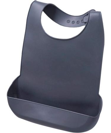 Washable Silicone Bibs for Adults - Waterproof Reusable Apron & Crumb Catchers - Gray Small - Ideal for Seniors - Buy Online on GoSupps.com