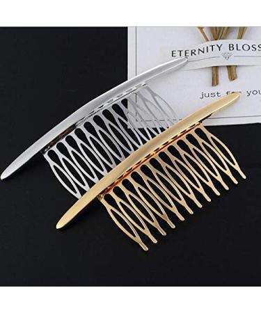 Vasana 2-Piece Gold & Silver Elegant Alloy Hair Combs for Women & Girls - French Twist Kamm Grips & Styling Tools - Buy Online on GoSupps.com