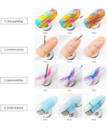 piuryue Nail Spider Gel Set Pulling Line Nails Art Silk 6 Pcs Line Painting Soak Wire Drawing Elasticity Off Design Lacquer Long Lasting DIY UV Nail Gel - Buy Online on GoSupps.com