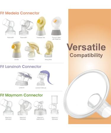 Maymom Myfit 19mm Shields for Medela Breast Pump - 2 Pcs Narrow Connector for Maxi Freestyle Flex - Buy Online on GoSupps.com