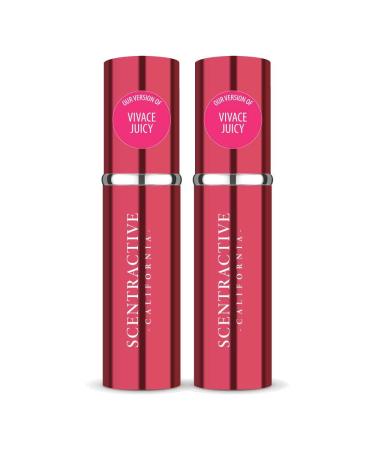 CA Perfume Impression of Joyous Juicy For Women Men Replica Version Eau de La Parfume Dupes Concentrated Long-Lasting Couture Fragrance Body Spray Refillable Type Atomizer Bottle 0.17 Fl Oz/5ml-X2 J. COUTURE VIVACE JUICY IMPRESSION 0.34 Fl Oz (Pack of 1)