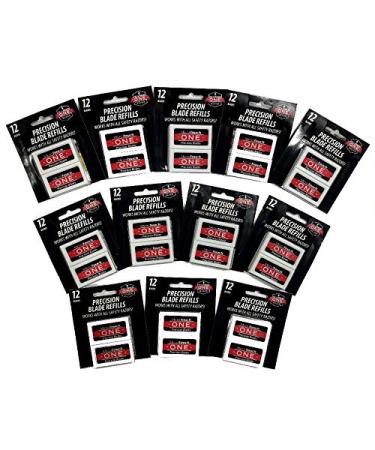 144 Premium MicroTouch ONE Nostalgic Precision Double Edge Razor Blades - Platinum Stainless Blades Work with Any Safety Razor 144 Double Edge Razor Refill