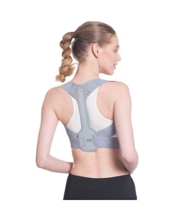 Brace Support Belt Adjustable Back Posture Corrector Clavicle Spine Back Shoulder Lumbar Posture Correction Corset For Posture (Color : Gray1 Size : L) Handmade Full moon lofty ambition