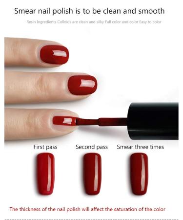 Vishine Red Glitter Gel Nail Polish Set - 6 Burgundy Soak Off Colors for UV LED Manicure - Buy Online on GoSupps.com