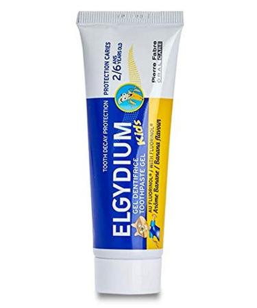 Elgydium Kids Toothpaste Gel with Fluorinol 2 - 6 Year Olds Banana Flavor 50 Ml