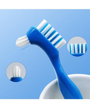 LyqniHob 2-Piece Prosthetic Toothbrush Set - Double Bristle Head for Dentures & Teeth Care | Ergonomic Design & Multi-Layer Bristles - Buy Online on GoSupps.com