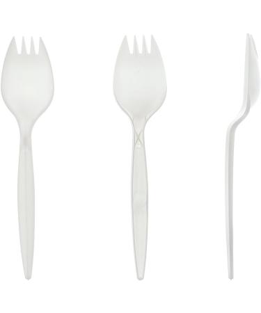 AmerCare Medium Weight White Polypropylene Sporks - Case of 1000 - Buy Online on GoSupps.com