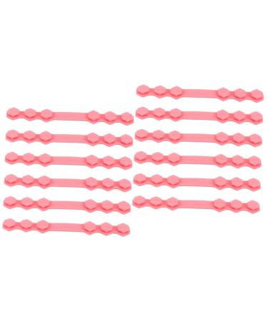 Amosfun 20 STK mask hook adjustable ear strap extension ear extending tape facial cover ear straps cord for tying ears silicone holder silica gel slide -resistant protection rope 14.7x1.9cmx2PCs