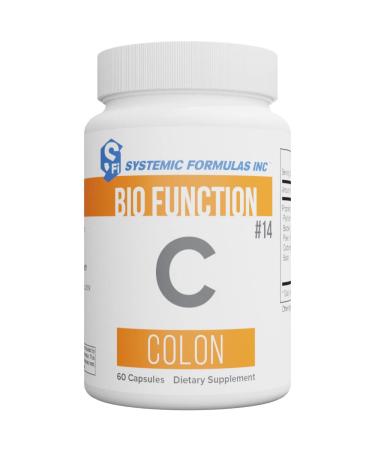Systemic Formulas Bio Function C Colon - #14 60 Capsules. Liver and Colon Support Colon Care. Mildly Laxative for Temporary weak Bowel Function. Healthy Liver Pills detoxify Liver