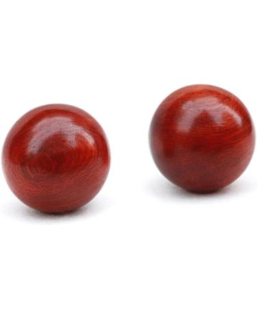 BUIFULSIC Wooden Massage Device - 2-Stick Hand Roller Ball for Wrist Strength & Relaxation - 5cmx5cm Red Bamboo Fitness Tool - Buy Online on GoSupps.com