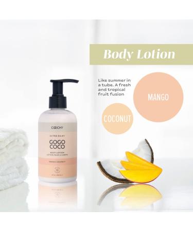 Coochy Ultra Silky Body Lotion - Hydrating Aftershave Moisturizer with Hyaluronic Acid, Jojoba Oil, and Squalane Oil - Paraben-free, Cruelty-free - Mango Coconut 8oz - Buy Online on GoSupps.com