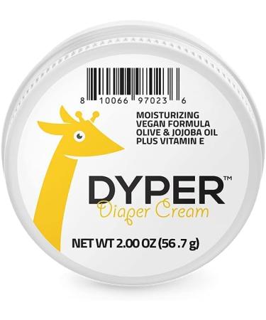 DYPER Vegan Diaper Cream with Olive Oil & Jojoba Oil - 2 FL OZ - Buy Online on GoSupps.com