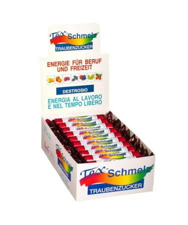 r.foradori Tex-Schmelz Dextrose Cherry Candies Pack of 30 rolls of 33g fast energy increases energy needs for the brain and muscles immediate absorption