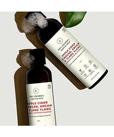 Juicy Chemistry Organic Shampoo for Women - Deep Conditioning Hair Loss Control with Apple Cider Vinegar Argan & Ylang Ylang - 200ml - Buy Online on GoSupps.com