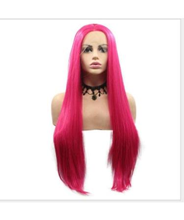 BGHJUE Wig Accessories Women Synthetic Wig Dark Root High Temperature Hair Wig Natural Headline Pink In The Long Straight
