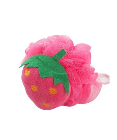 Bath Sponges for Adults Bath Sponge Mesh Pouf Bath Sponge Foam Loofah Sponge (Size : Strawberry)