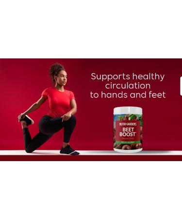 Nutri Gardens Beetroot & Tart Cherry Powder - Energy Supplement for Enhanced Oxygen Intake & VO2 Max (20 Servings - Buy Online on GoSupps.com