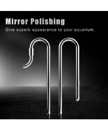 FZONE Stainless Steel Aquarium Lily Pipe 16/22mm - Filter Inlet & Outlet for Plant Tank with Acrylic Fixer - Buy Online on GoSupps.com
