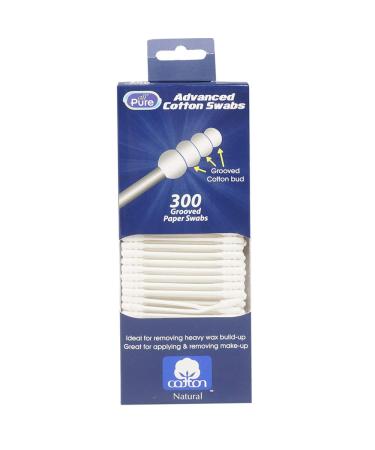 300ct Double Grooved Cotton Swabs | Tipped Applicator for Safe Ear Wax Removal - Buy Online on GoSupps.com