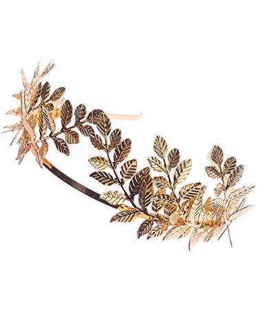 Sither Bridal Gold Leaf Crown Headband for Wedding & Festival Hair Accessories - Buy Online on GoSupps.com
