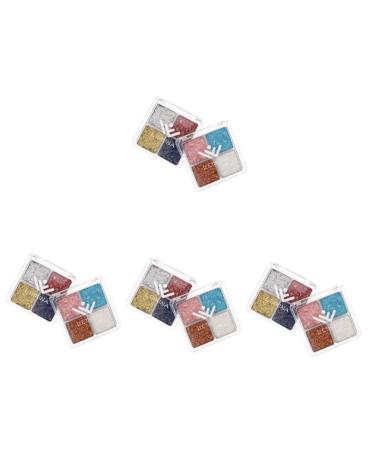Didiseaon 8 Pcs Glitter Eye Makeup Eye Shadow Palette Face Glitter Eyeshadow Eye Shadow Makeup Assorted Colorx4pcs 6.00X6.00X1.00CMx4pcs