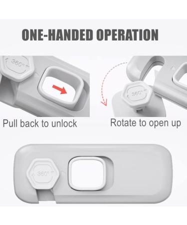 5 Pack Child Proof Refrigerator & Cabinet Locks - No Tools Required - Grey - Fits Sealing Strip up to 25mm - For Toddlers and Kids - Buy Online on GoSupps.com
